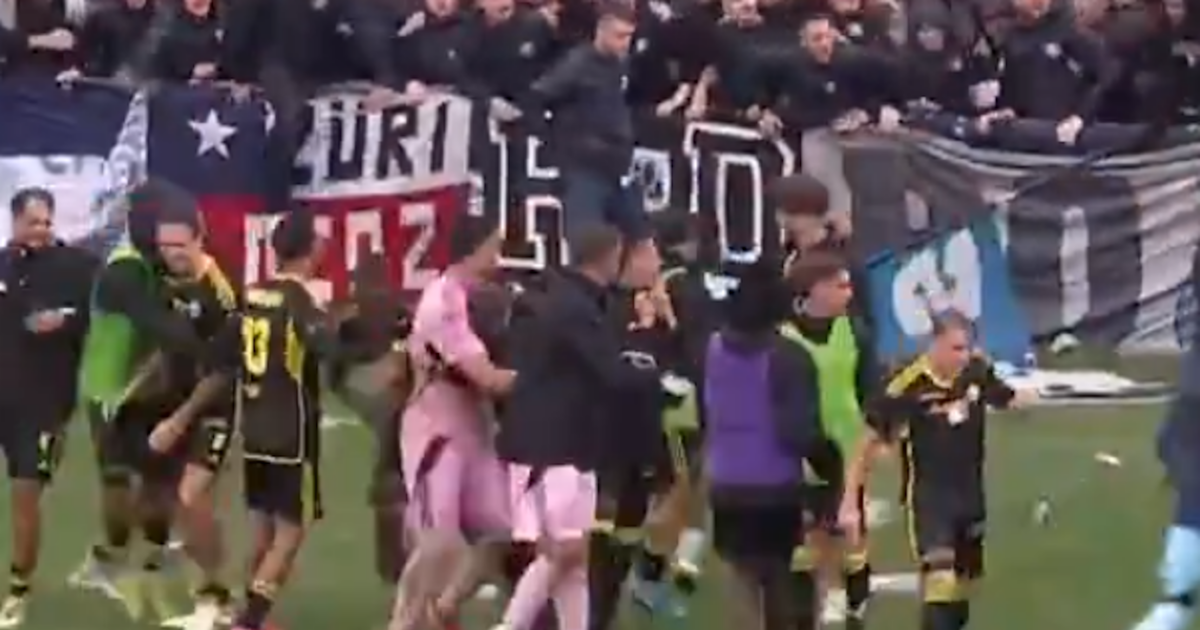 A football player in Switzerland scored a winning penalty and celebrated in front of the opponents, with them reacting