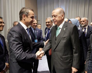 O Ρετζέπ Ταγίπ Ερντογάν και ο Κυριάκος Μητσοτάκης