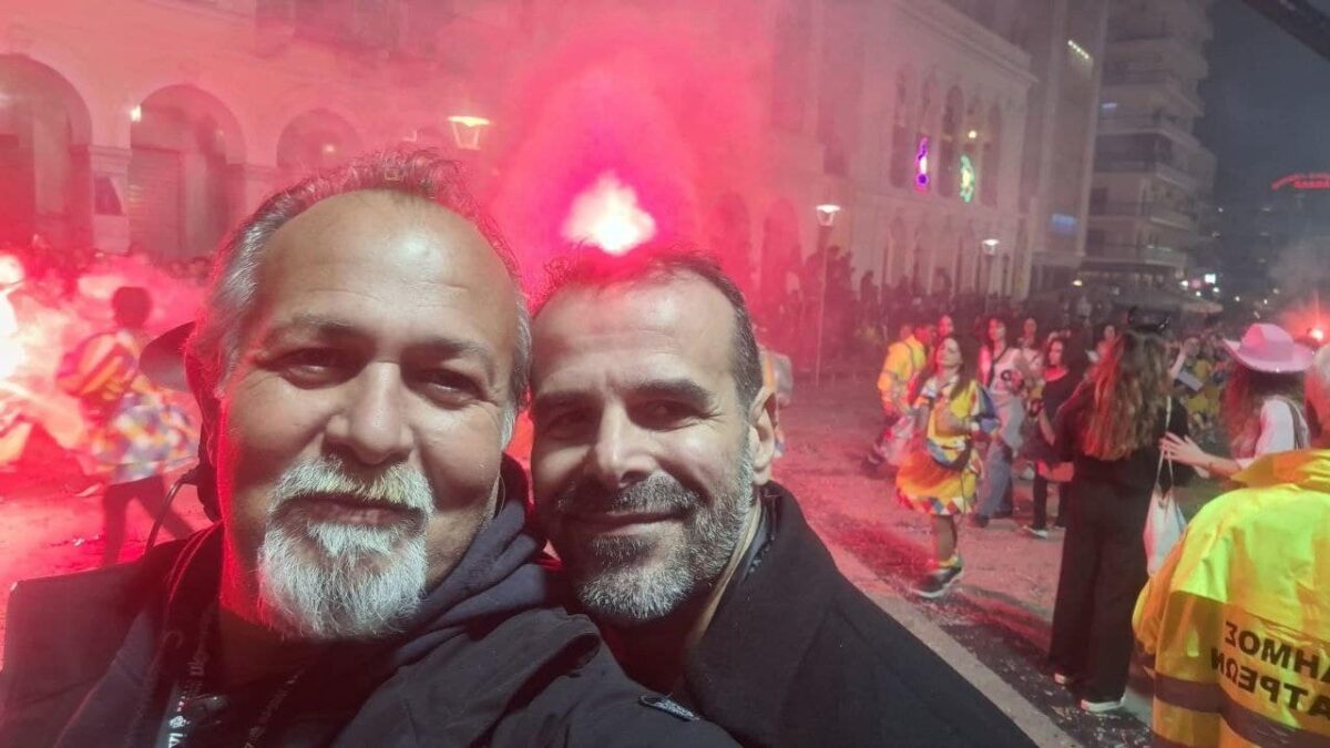 Ο Γιώργος Παυλάκης με τον Κωνσταντίνο Φλαμή