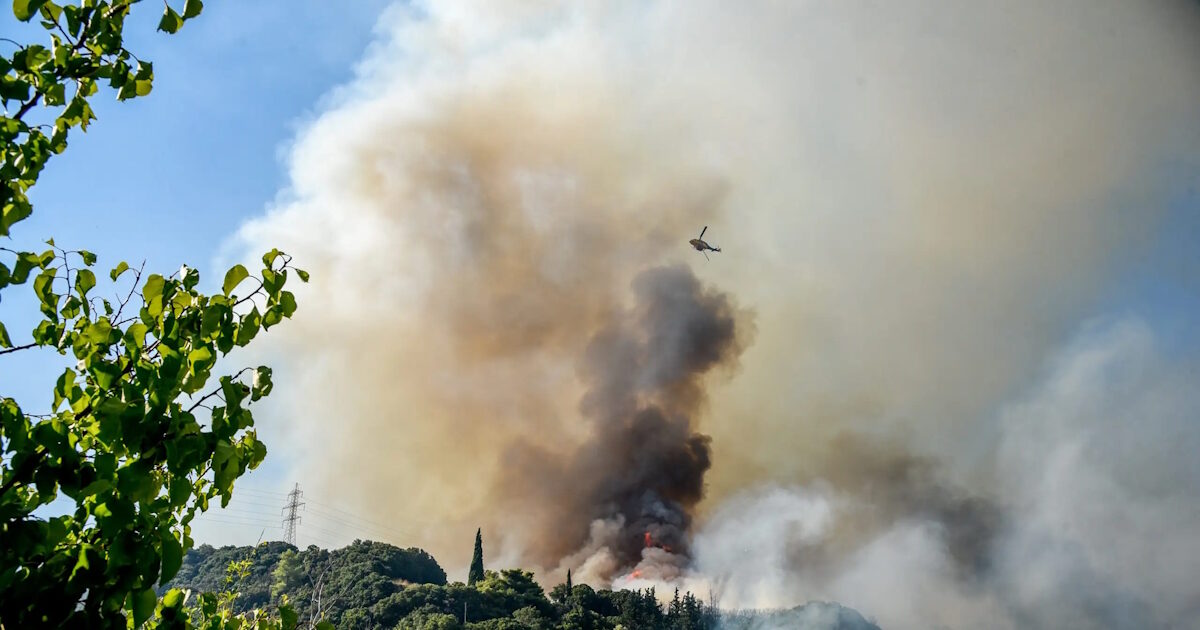 Fire in Drama at Lefkogia Place – Great Mobilization of Fire Brigade