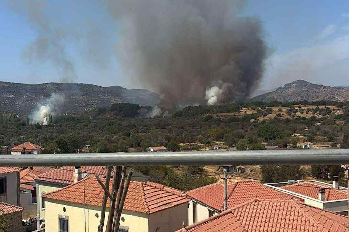 Η φωτιά στην Λέσβο
