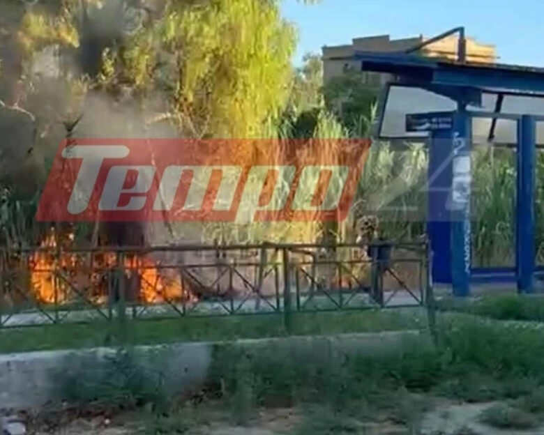 Φωτιά στην Πάτρα: Ακινητοποιήθηκε συρμός του προαστιακού – Μία προσαγωγή