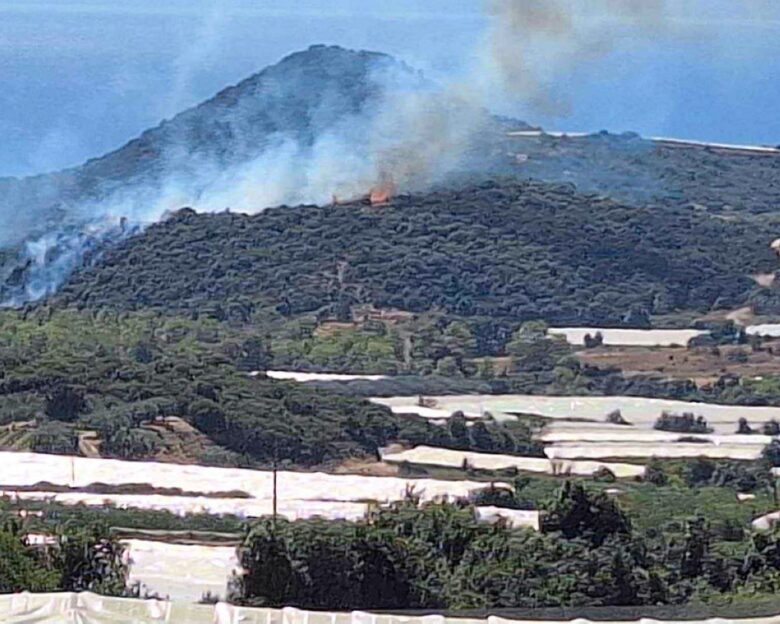 Φωτιά στο Μυρτόφυτο Καβάλας – Σηκώθηκαν 2 αεροπλάνα και 1 ελικόπτερο
