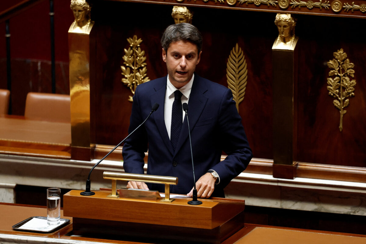 Ο Γκαμπριέλ Ατάλ, επικεφαλής του κόμματος Renaissance