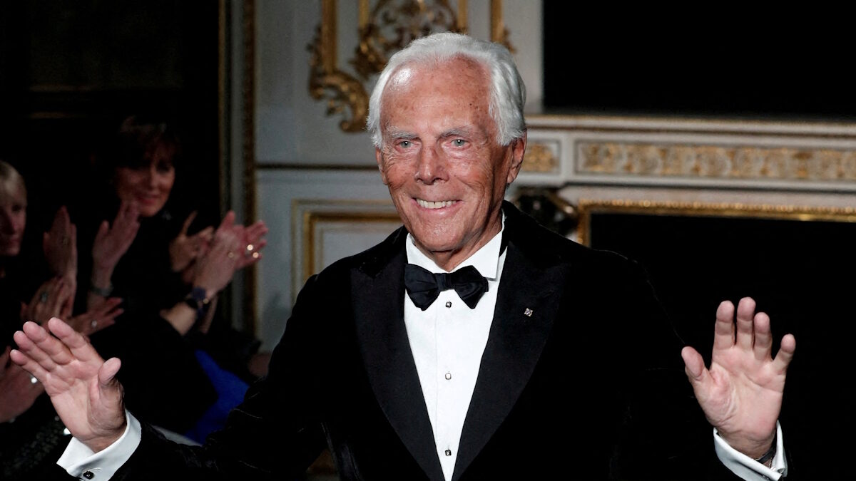 Ο διάσημος Ιταλός μόδιστρος Giorgio Armani