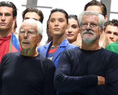 Ο τζόρτζιο Αρμάνι μαζί με τον Λέο Ντελ’ Όρκο