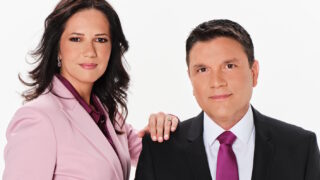 Ντίνος Σιωμόπουλος και Στέλλα Γκαντώνα