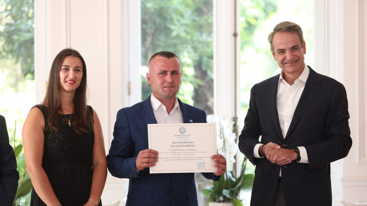 Ο Γκόγκα Λεντιάν μαζί με τον Κυριάκο ητσοτάκη