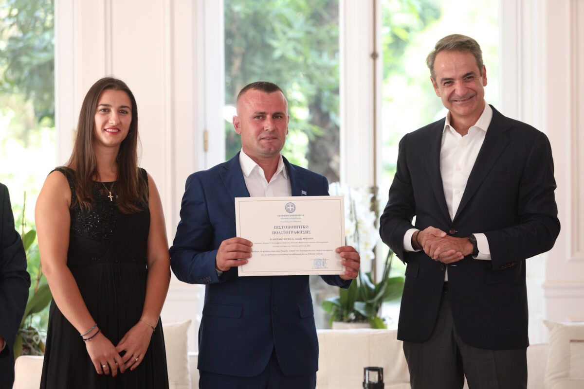 Ο Γκόγκα Λεντιάν μαζί με τον Κυριάκο ητσοτάκη