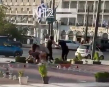 Η στιγμή του τσακωμού ισραηλινών και παλαιστίνιων