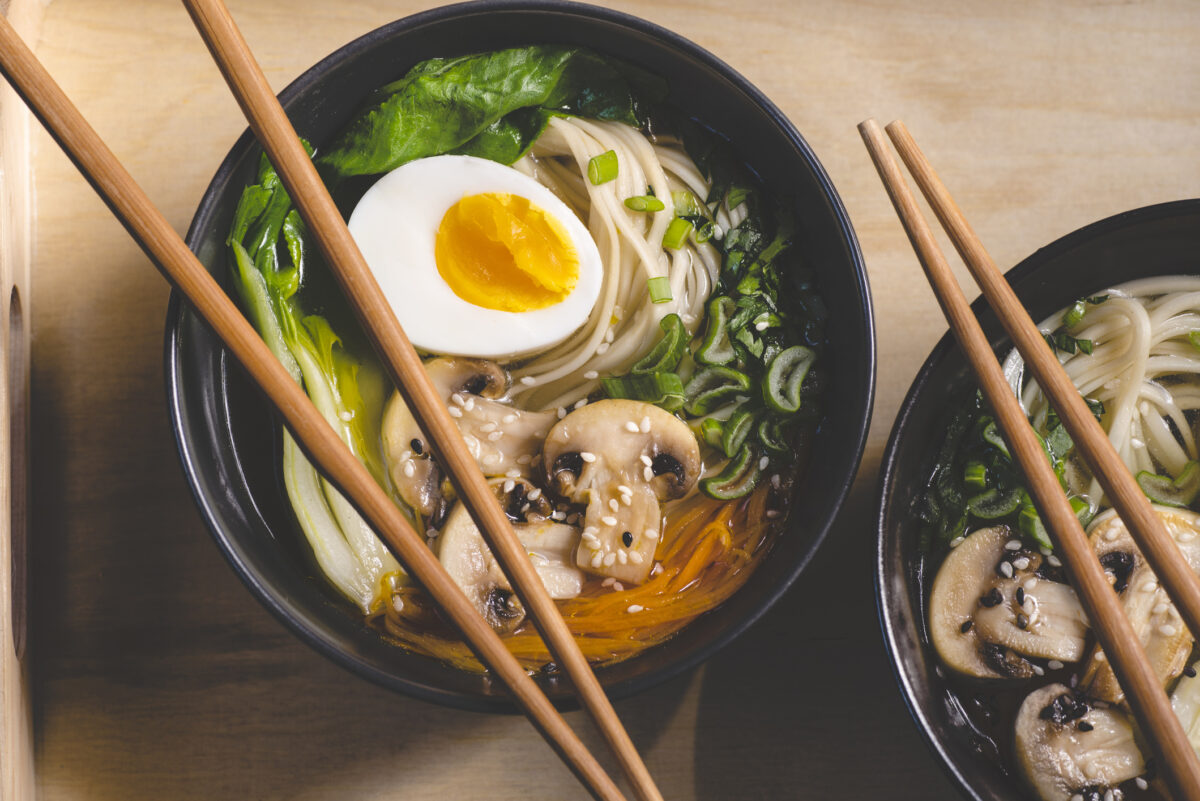 Ramen με μανιτάρια