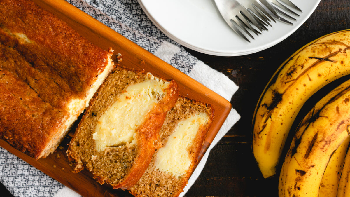 Banana bread με τυρί κρέμα