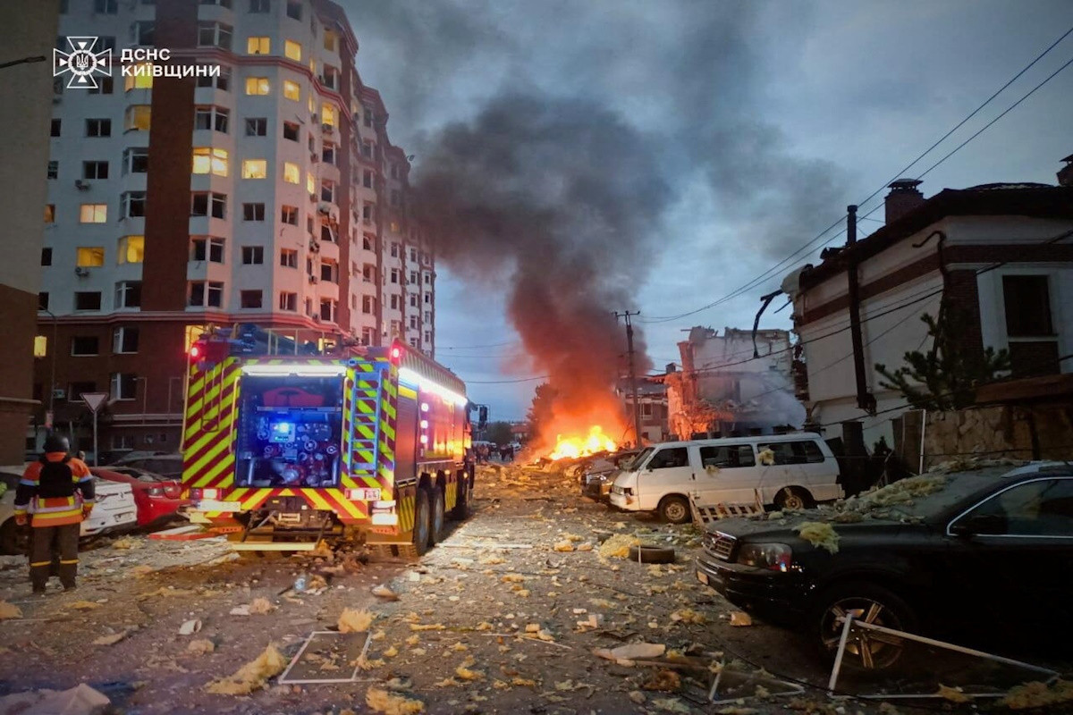 Damages from Russian bombings in Kyiv