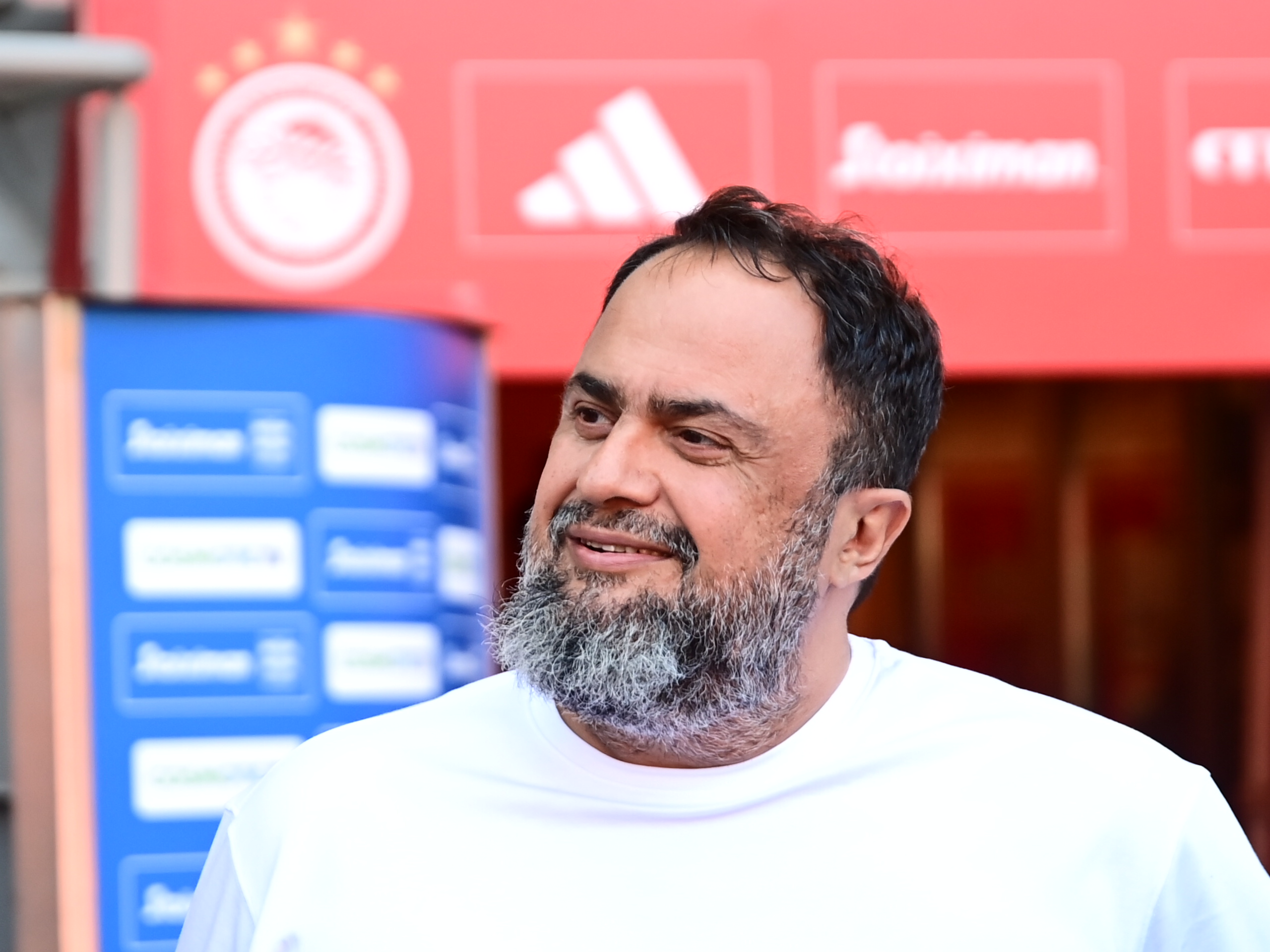 Ο Βαγγέλης Μαρινάκης στο «Γ. Καραϊσκάκης»/ (ΓΙΩΡΓΟΣ ΜΑΤΘΑΙΟΣ / EUROKINISSI)