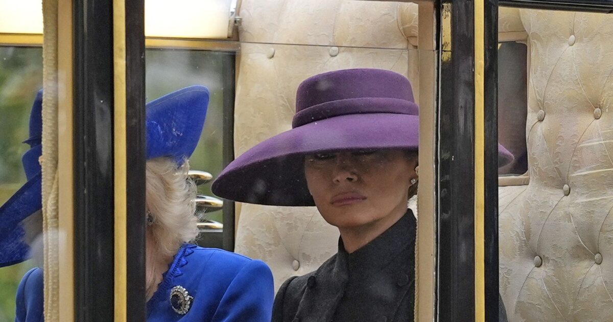 Melania Trump did it again: with a “satellite dish” hat in Windsor Castle – neither saw, nor saw her
