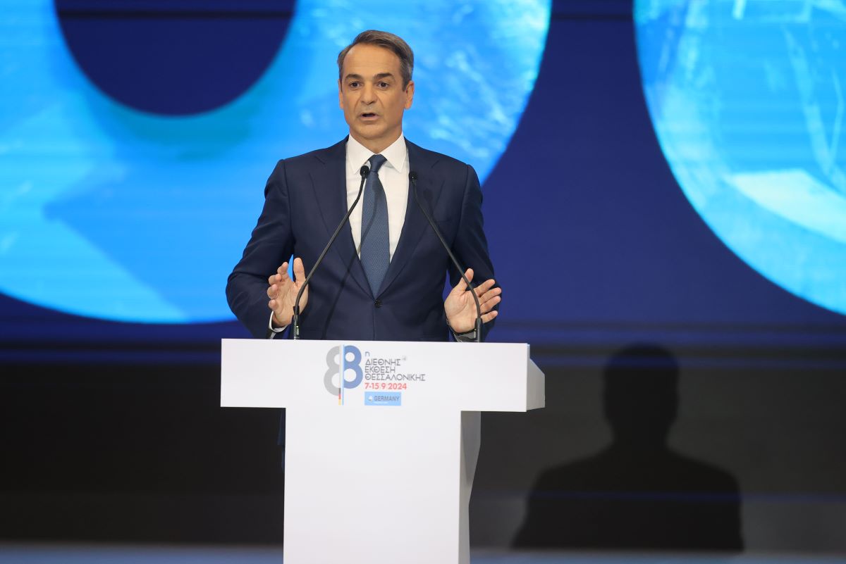 Ο Κυριάκος Μητσοτάκης στη ΔΕΘ