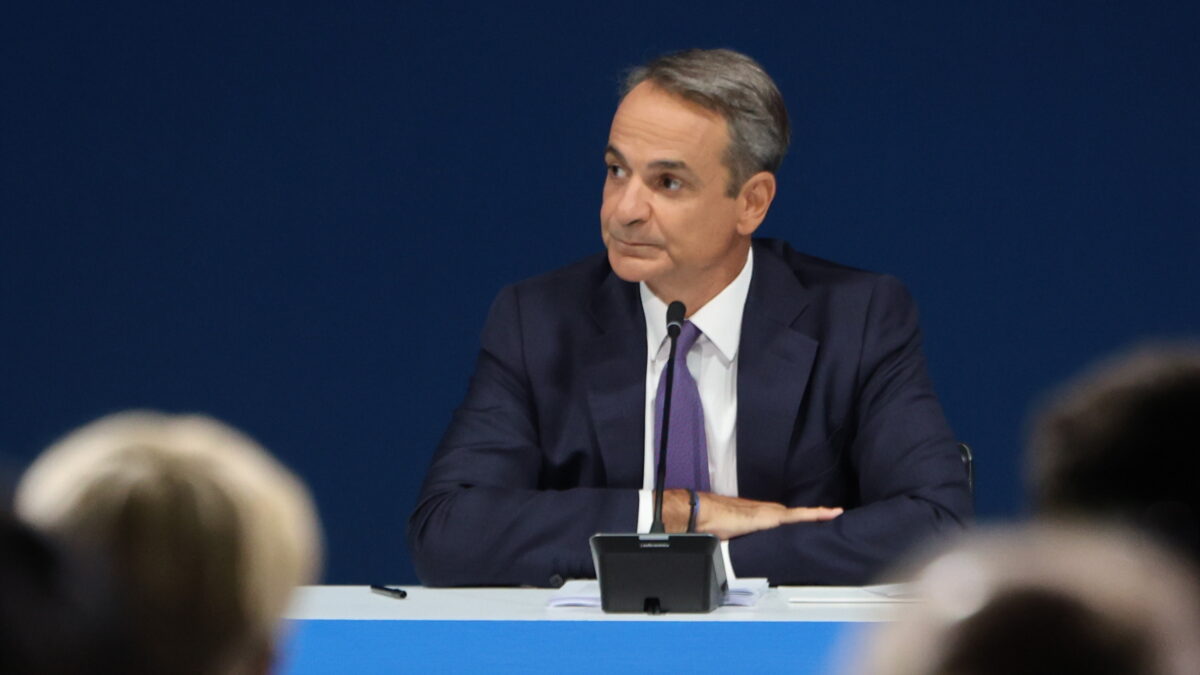 Ο Κυριάκος Μητσοτάκης στη ΔΕΘ