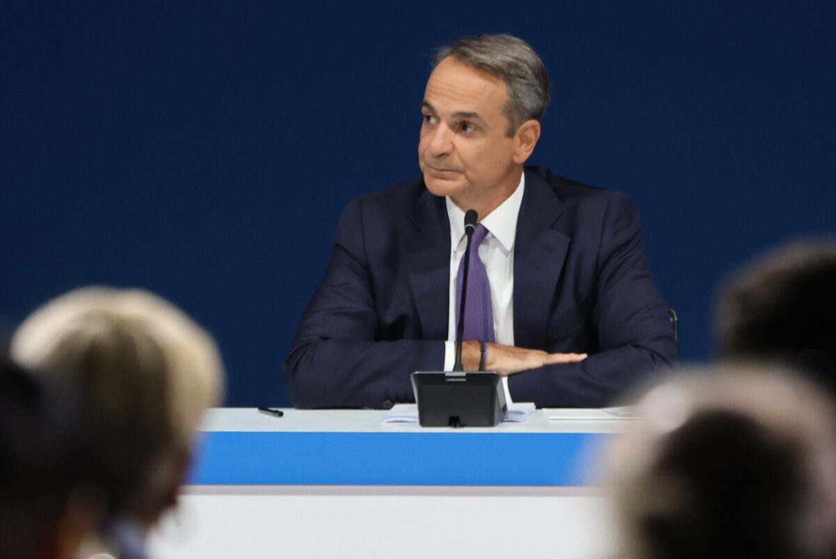 Ο Κυριάκος Μητσοτάκης στη ΔΕΘ