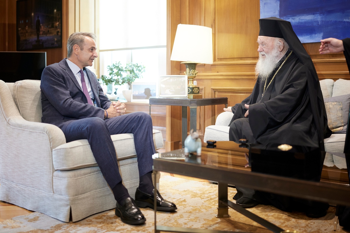 Κυριάκος Μητσοτάκης και Αρχιεπίσκοπος Ιερώνυμος