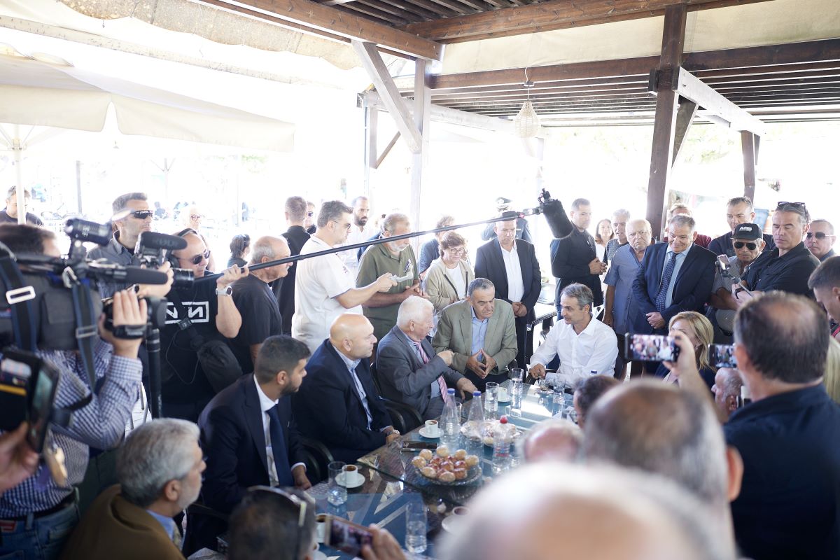 Ο Κυριάκος Μητσοτάκης στη Λήμνο
