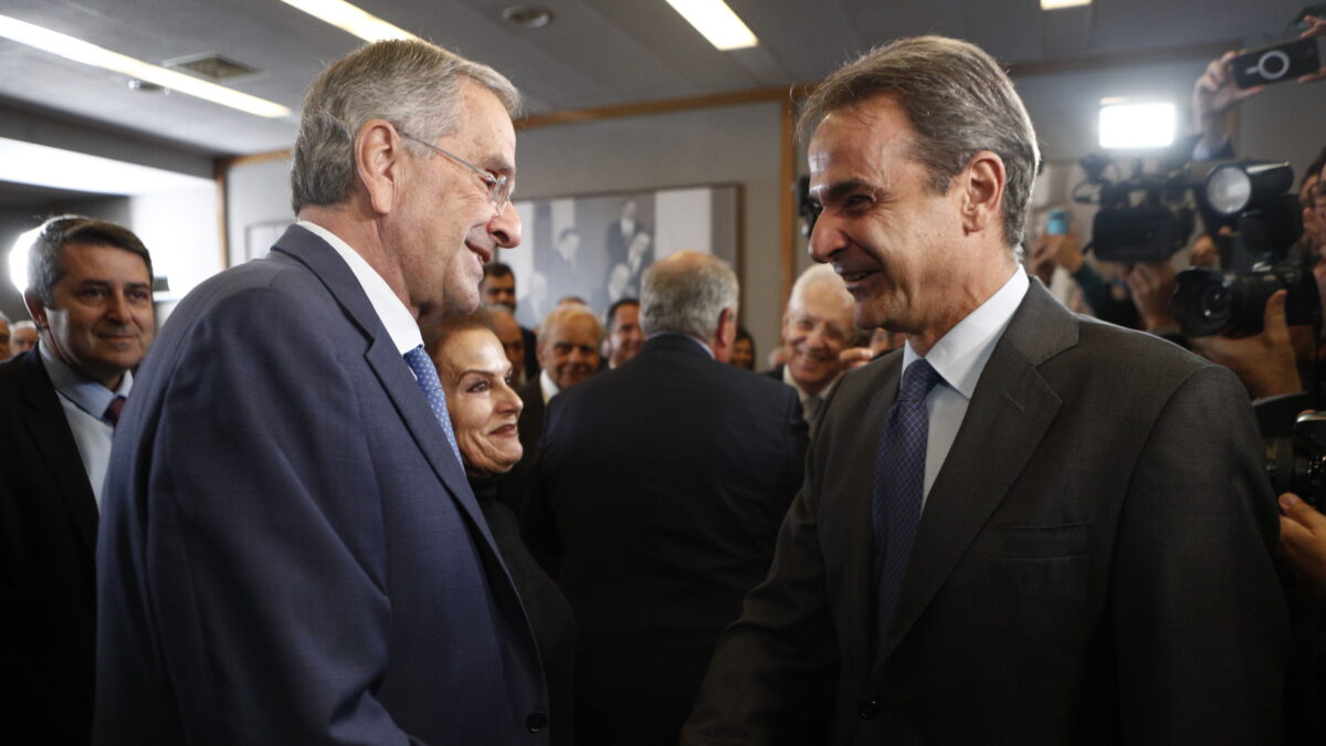 Ο Κυριάκος Μητσοτάκης με τον Αντώνη Σαμαρά