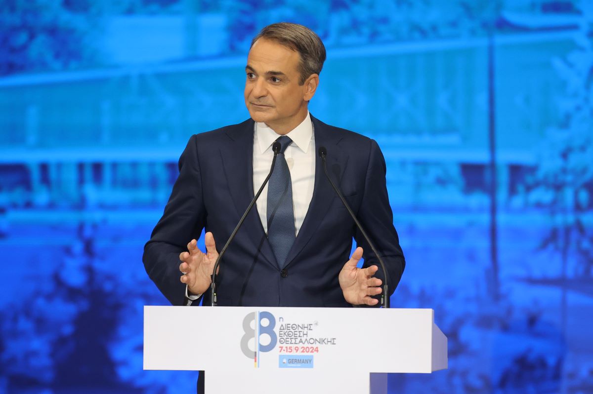 Ο πρωθυπουργός Κυριάκος Μητσοτάκης στη ΔΕΘ