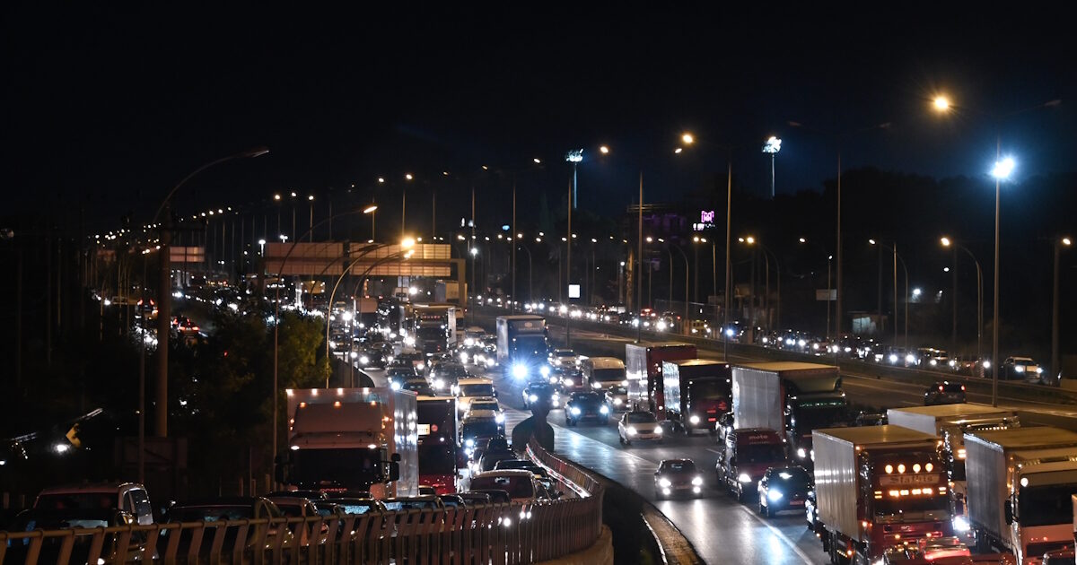 Mileage traffic in Kifissos due to a traffic accident
