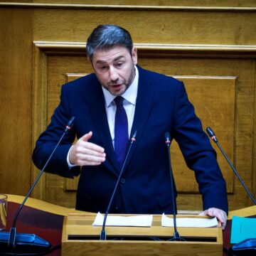 Ο Νίκος Ανδρουλάκης στη Βουλή