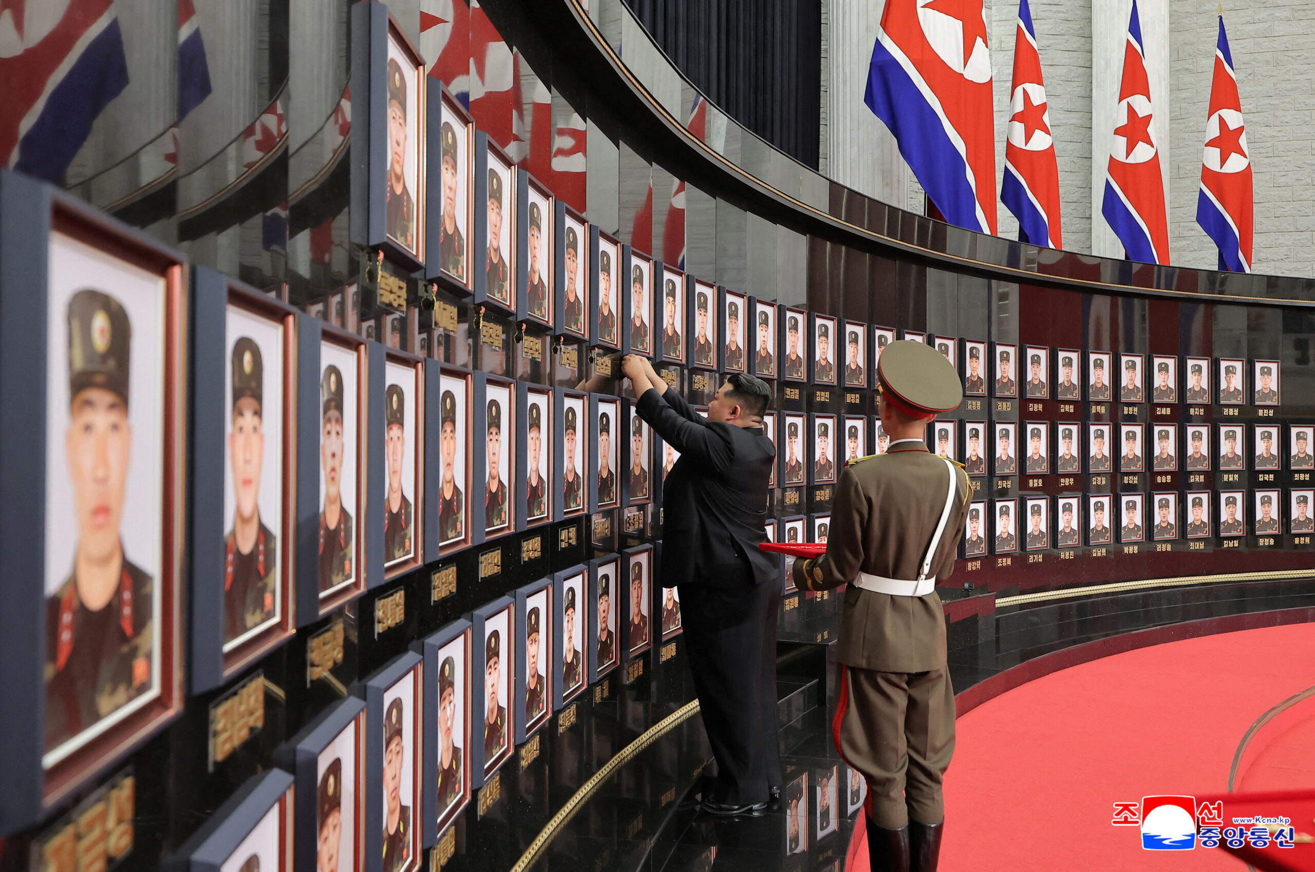 North Korea leader Kim Jong attends a national awards ceremony of the Commanders and Fighters of the Korean People's Army Unit