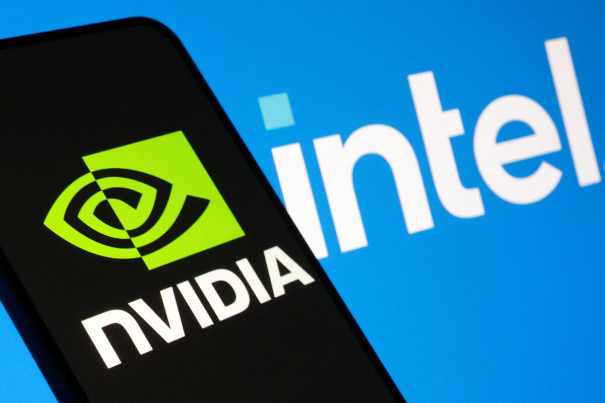 Nvidia and Intel logos