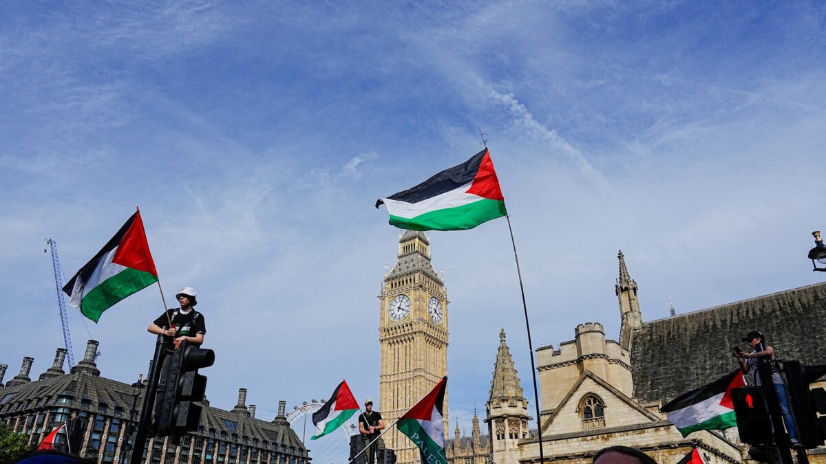 Διαδηλωτές υπέρ της «Palestine Action»