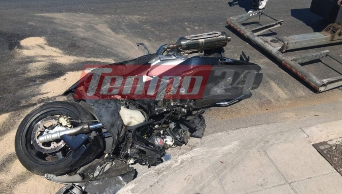 Η μοτοσικλέτα που εμπλέκεται στο ατύχημα