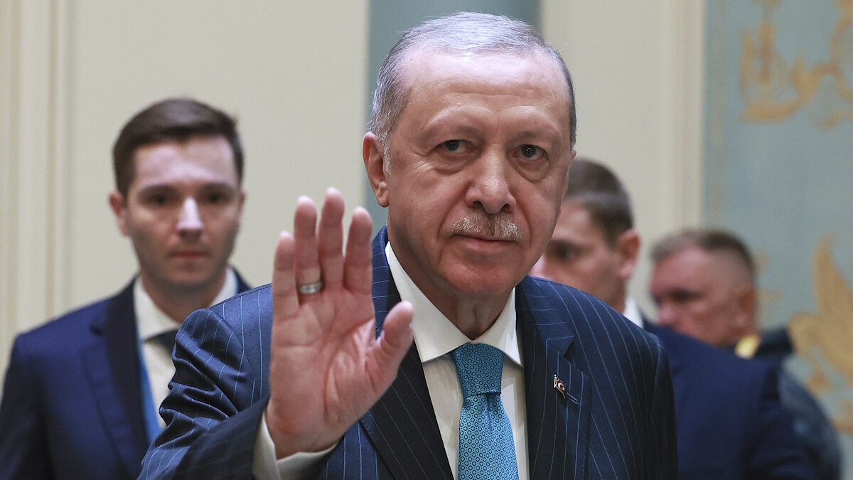 Ο Ρετζέπ Ταγίπ Ερντογάν (ΦΩΤΟ Vladimir Smirnov, Sputnik, Kremlin Pool Photo via AP)