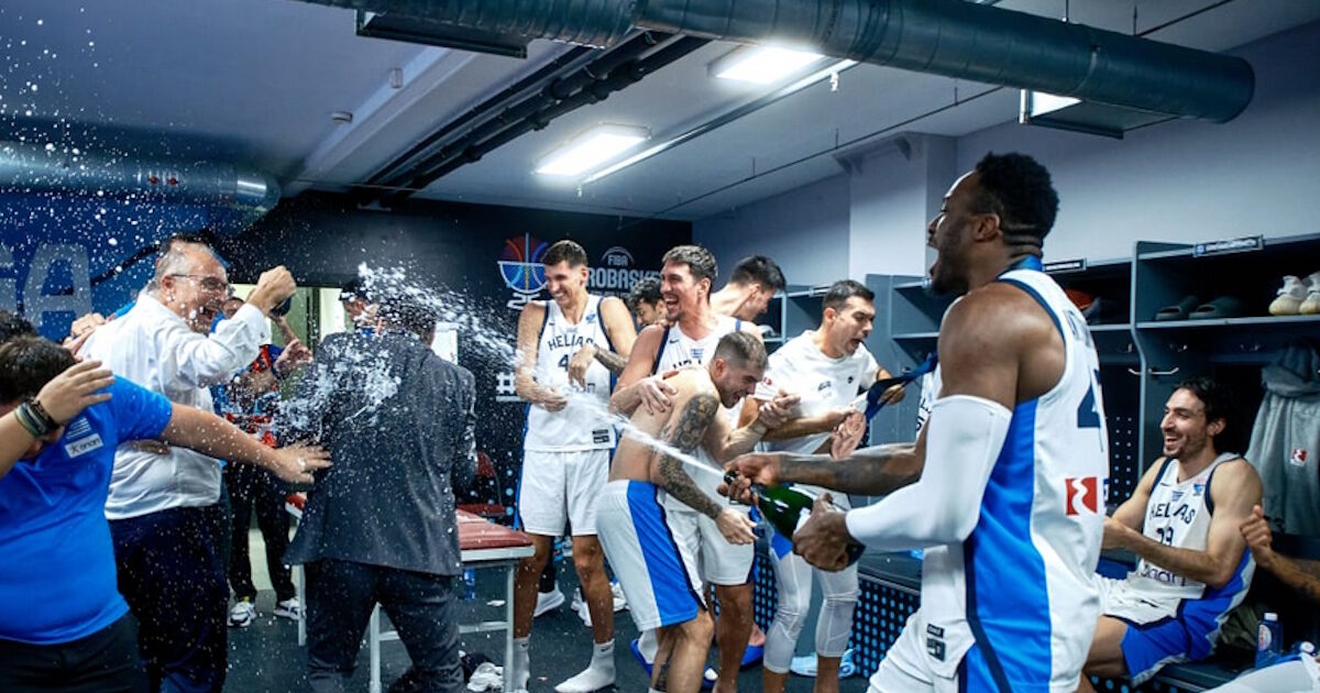 National Basketball: Furious festivities and “Greece Ole” in the locker room