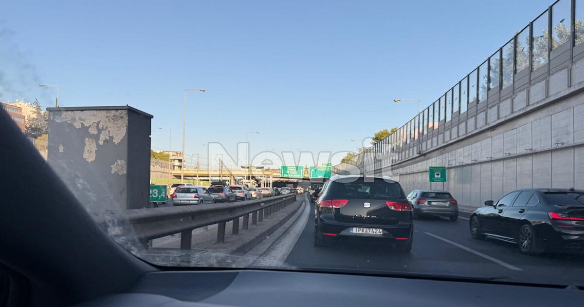Traffic accident on Attica Road after the Koropi Tolls, on the current to Elefsina – Traffic Confucio
