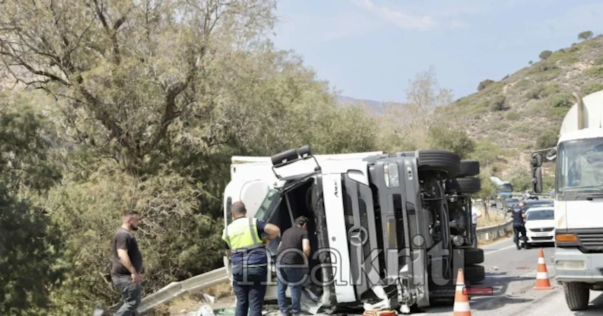 Heraklion: 17 -year -old truck driver lost his life after a car accident in Agia Pelagia – Shocking images from the spot