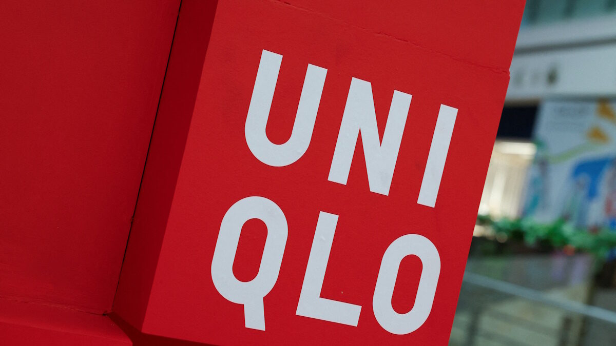 The logo of Uniqlo outside its store in Bengaluru