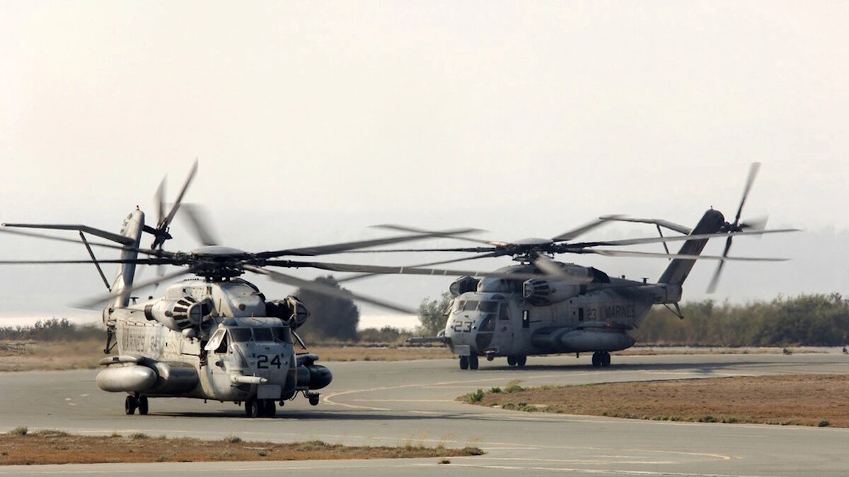 Αμερικανικά ελικόπτερα τύπου CH-53 στην Κύπρο