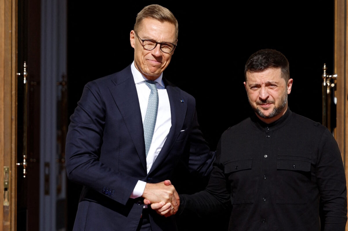 Οι Πρόεδροι της Ουκρανίας, Volodymyr Zelenskiy και της Φινλανδίας, Alexander Stubb