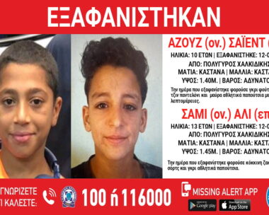 Τα δύο αγόρια που εξαφανίστηκαν