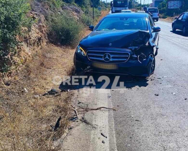 Χανιά: Ταξί που μετέφερε οικογένεια «καρφώθηκε» σε φορτηγό
