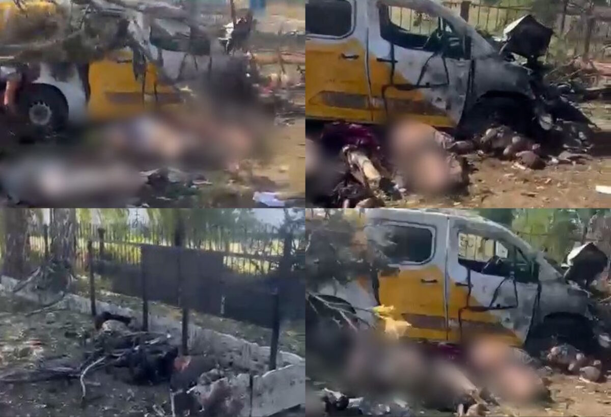 Πτώματα Ουκρανών αμάχων μετά από ρωσικό βομβαρδισμό στην περιοχή Γιαρόβα του Ντονέτσκ