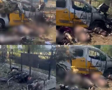 Πτώματα Ουκρανών αμάχων μετά από ρωσικό βομβαρδισμό στην περιοχή Γιαρόβα του Ντονέτσκ