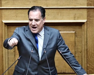 Ο υπουργός Υγείας, Άδωνις Γεωργιάδης στο βήμα της Βουλής