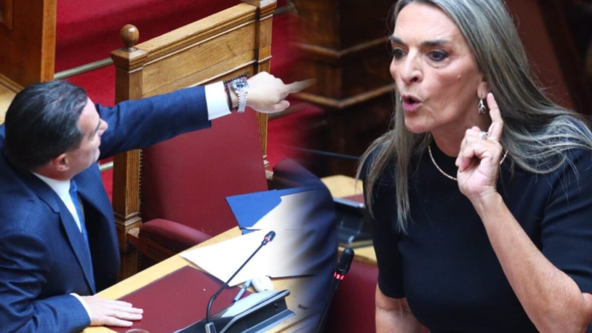 Άδωνις Γεωργιάδης και Πέτη Πέρκα στη Βουλή