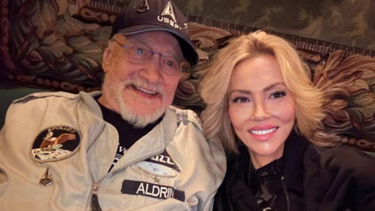 Ο Μπαζ Όλντριν με τη σύζυγό του Άνκα