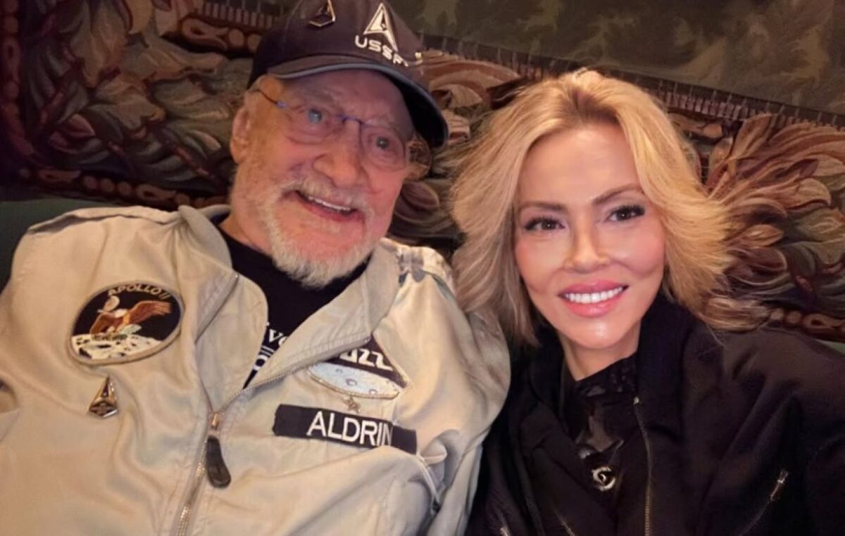 Ο Μπαζ Όλντριν με τη σύζυγό του Άνκα