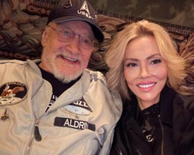 Ο Μπαζ Όλντριν με τη σύζυγό του Άνκα