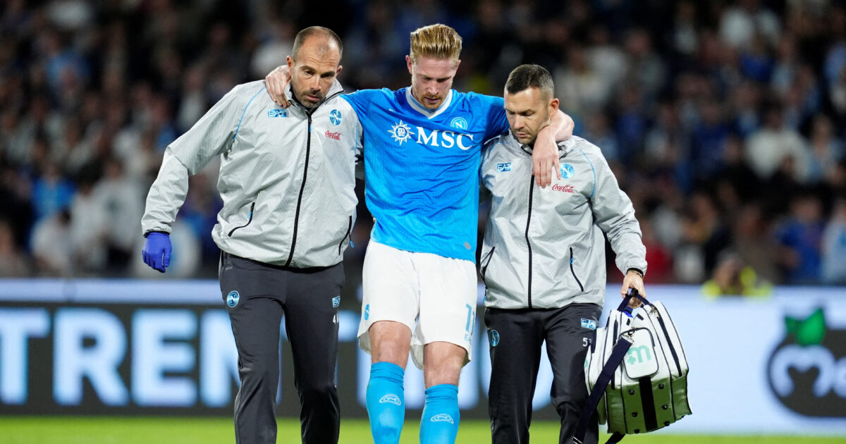 De Bruyne injured in penalty kick, forced substitution in Napoli v Inter Milan