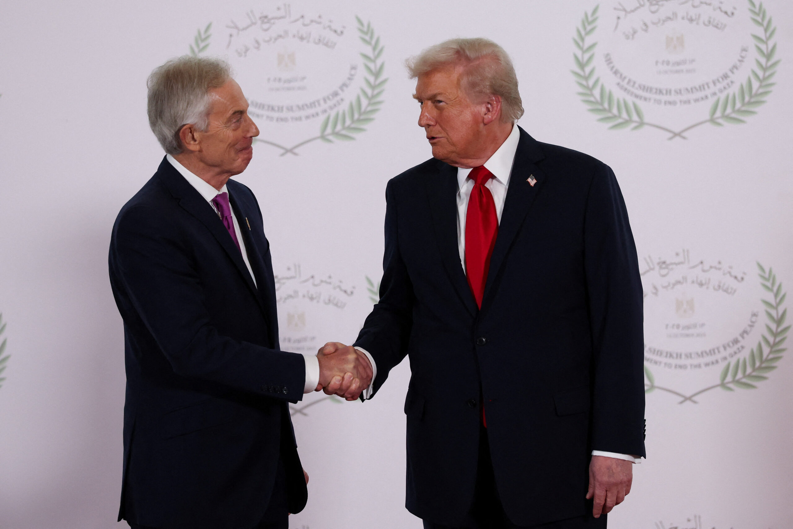 Trump and former British Prime Minister Tony Blair